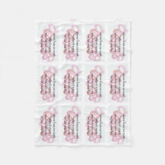 腕が一杯だ フリースブランケット (正面)