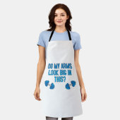 腕が大きく見える エプロン (着用した状態)