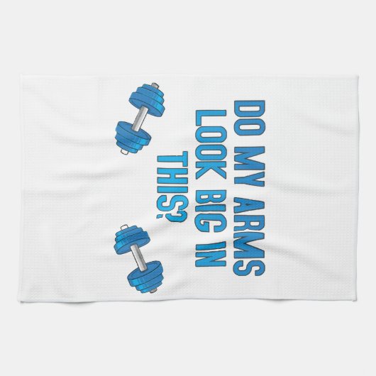 腕が大きく見える キッチンタオル (横)