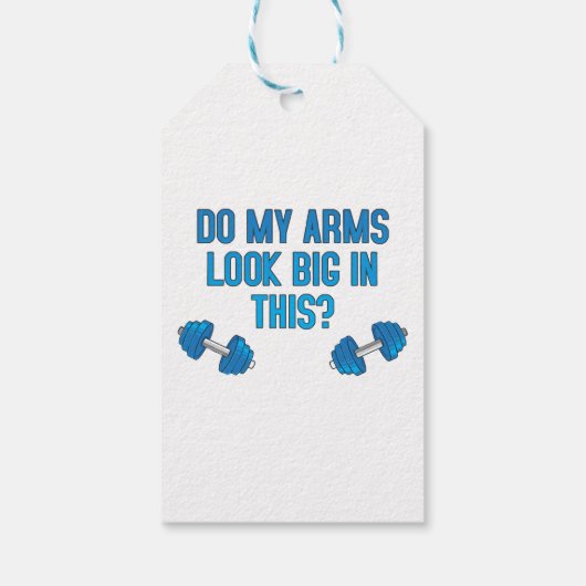 腕が大きく見える ギフトタグ (裏面)