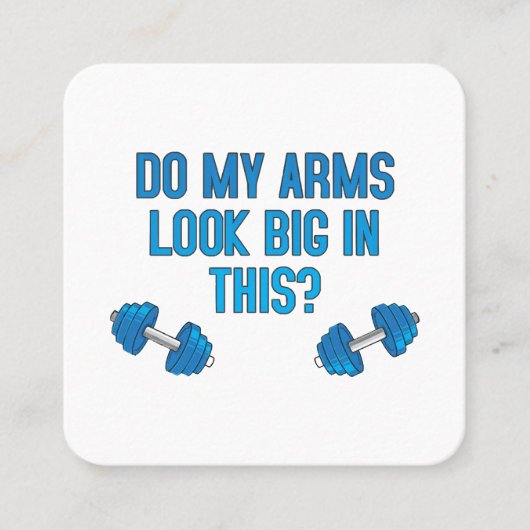 腕が大きく見える スクエア名刺 (正面)