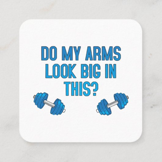 腕が大きく見える スクエア名刺 (裏面)