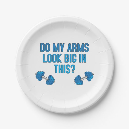 腕が大きく見える ペーパープレート (正面)