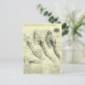 腕と肩の構造：レオナルド・ダ・ヴィンチ ポストカード (スタンド正面)