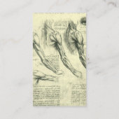 腕と肩の筋肉の解剖学レオナルド・ダ・ヴィンチ 名刺 (裏面)