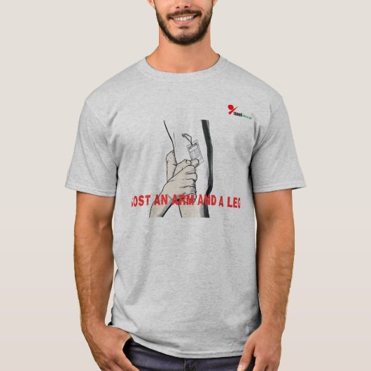 「腕と足がかかる」Tシャツ 人生って高いよね Tシャツ (正面)
