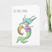 腕と魚を切った人魚が、すぐに元気になる カード (正面)