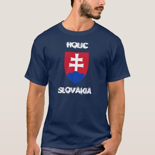 腕のコートを持つホリック、スロバキア Tシャツ (正面)