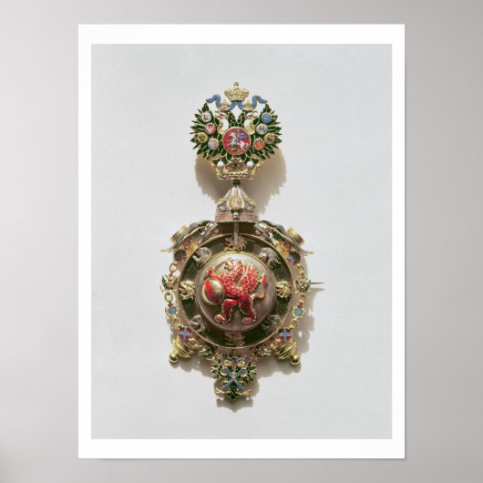 腕のコートを描いたエナメルのメダリオン ポスター (正面)