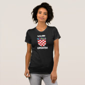 腕のコートを着たクロアチア,オシジク Tシャツ (正面フル)