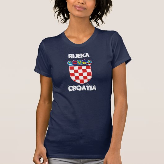 腕のコートを着たクロアチア，リチカ Tシャツ (正面)
