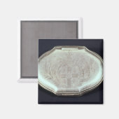 腕のコート付きスナッフボックスエンボス, c.1820 マグネット (正面/裏面)
