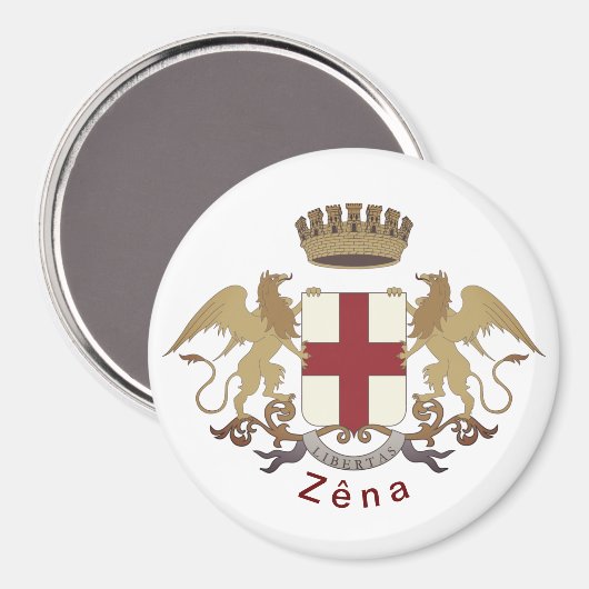 腕のゼナのコート（ジェノヴァ、リグーリア） マグネット (正面/裏面)