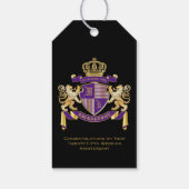 腕のモノグラムライオンエンブレムの自分のコートを作る ギフトタグ (裏面)