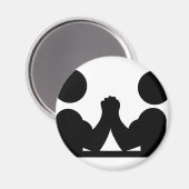 腕のレスリングアイコン マグネット (正面/裏面)