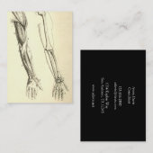 腕のヴィンテージの解剖学|筋肉そして骨 名刺 (正面/裏面)