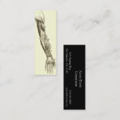 腕のヴィンテージの解剖学|筋肉(1852年頃) スキニー名刺 (正面/裏面)