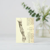 腕のヴィンテージの解剖学|筋肉(1852年頃) 名刺 (スタンド正面)