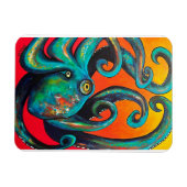 腕の中でタコ マグネット (横)