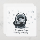 腕の日が毎日だよ 面白いベイビー 招待状 (正面/裏面)