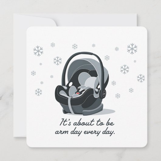 腕の日が毎日だよ 面白いベイビー 招待状 (正面)