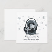 腕の日が毎日になるぞ！面白いベイビー 招待状 (正面/裏面)