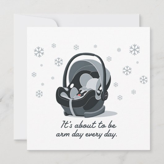 腕の日が毎日になるぞ！面白いベイビー 招待状 (正面)