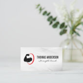 腕の曲げ |フィットネスロゴ 名刺 (スタンド正面)