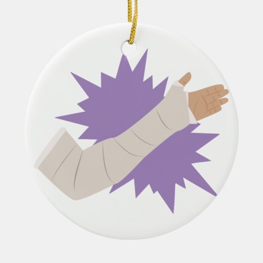 腕の鋳造物 セラミックオーナメント (正面)