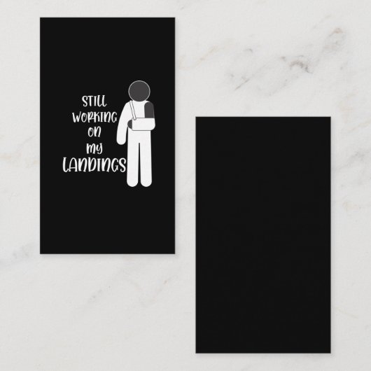 腕の骨折がスタントマンの成功 名刺 (正面/裏面)