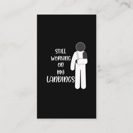 腕の骨折がスタントマンの成功 名刺 (正面)