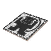 腕を上げたサル タイル (側面)