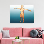 腕を伸ばした女性体 キャンバスプリント (インサイチュ (リビング))
