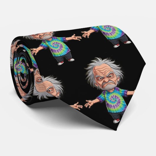 腕を伸ばした老人チビ(小さくかわいく書いた感じ) ネクタイ (ロール)