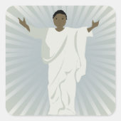 腕を広げた宗教家 スクエアシール (正面)
