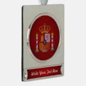 腕スペインののコート シルバープレートバナーオーナメント (右)