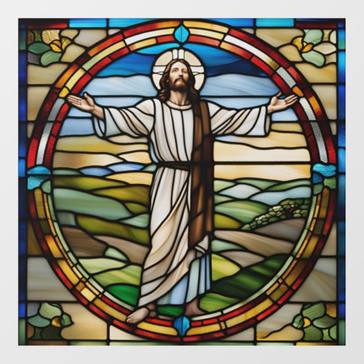 腕フェイクを広げてステンドグラス・イエス ウィンドウサイン (シート)