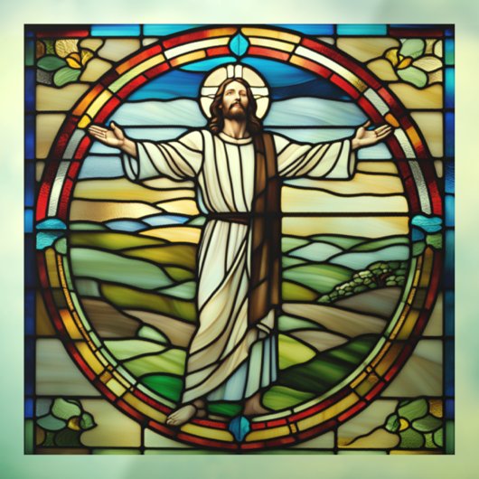 腕フェイクを広げてステンドグラス・イエス ウィンドウサイン (シート3)