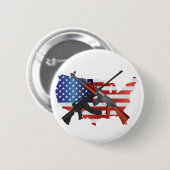 腕ボタンに耐える第2修正の権利 缶バッジ (正面&裏面)