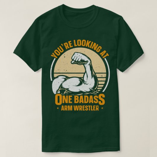 腕レスラーの一人を見てる Tシャツ (デザイン正面)