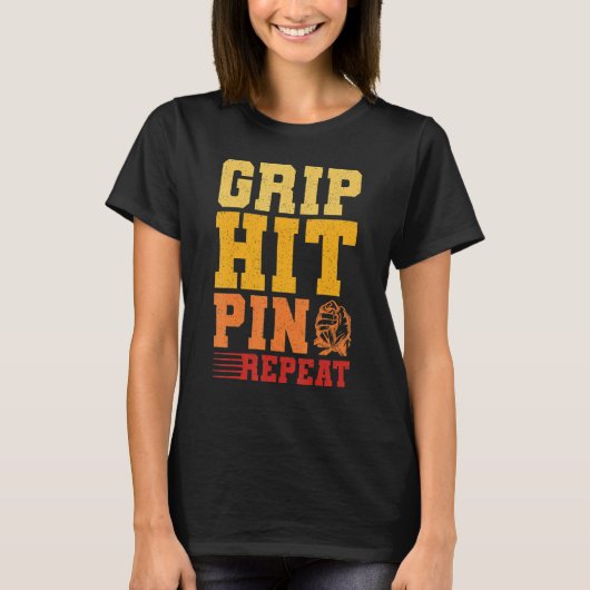腕レスリングコンテストのリストターニング Tシャツ (正面)