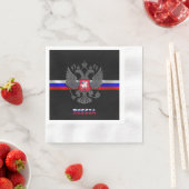 腕ロシアのの旗 縁ありカクテルナプキン (インサイチュ)