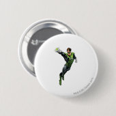 、腕描写される緑のランタン-十分に 缶バッジ (正面&裏面)