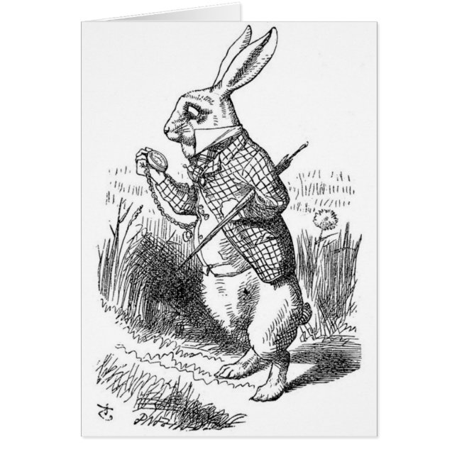 腕時計が付いている白いウサギ (正面)