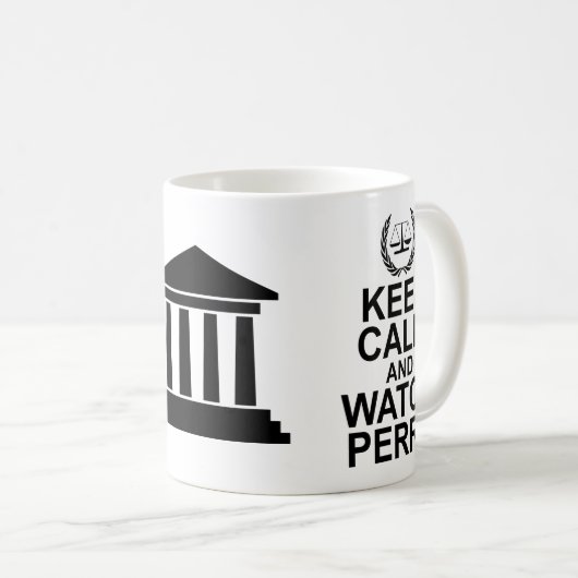 腕時計のペリーの穏やかなおよび法的ユーモア保って下さい コーヒーマグカップ (正面右)