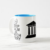 腕時計のペリーの穏やかなおよび法的ユーモア保って下さい ツートーンマグカップ (正面左)