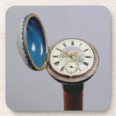 腕時計の小道具の杖(cloisonneのエナメル) コースター (正面)