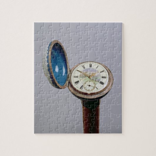 腕時計の小道具の杖(cloisonneのエナメル) ジグソーパズル (縦)