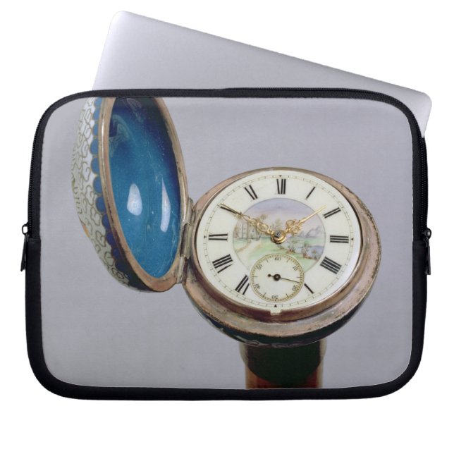 腕時計の小道具の杖(cloisonneのエナメル) ラップトップスリーブ (正面)