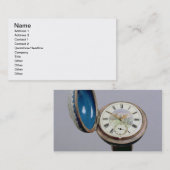 腕時計の小道具の杖(cloisonneのエナメル) 名刺 (正面/裏面)